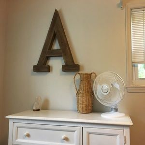 Large Wooden Letter “A” Wall Art